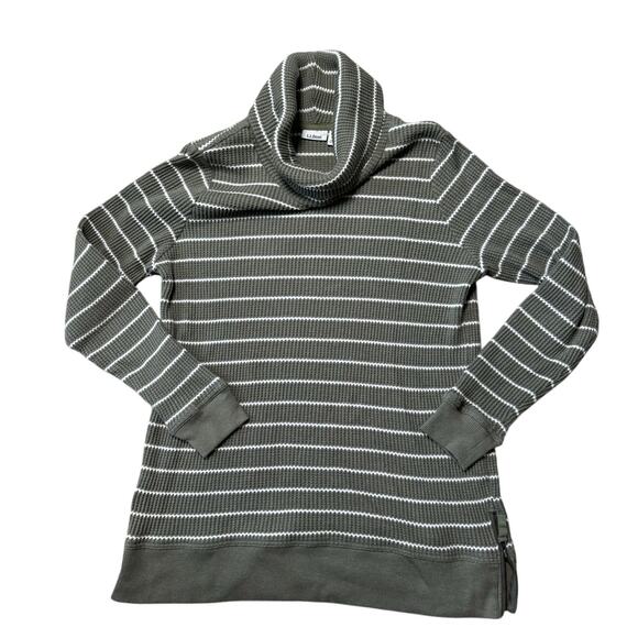 L.L. Bean Thermal Turtle Neck Shirt/Sweatshirt, Women's Large, super soft; Green - Picture 1 of 10